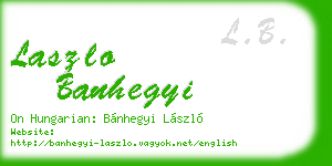 laszlo banhegyi business card