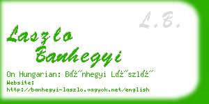 laszlo banhegyi business card